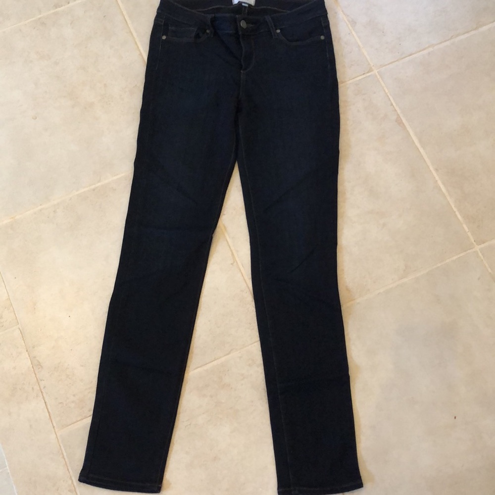 Paige Dark Blue Skyline Skinny Stretch pocket jeans - Picture 3 of 11